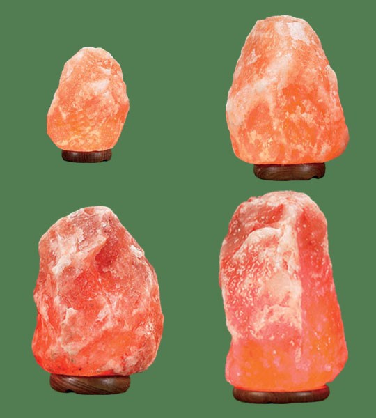 Himalayan Salt Lamps 1 Micro + 1 Mini + 1 Small + 1 Medium I